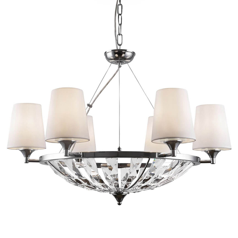 Люстра Odarnat Chandelier chrome Белый Хром Люстра Odarnat Chandelier chrome Белый Хром в Липецке | Loft Concept