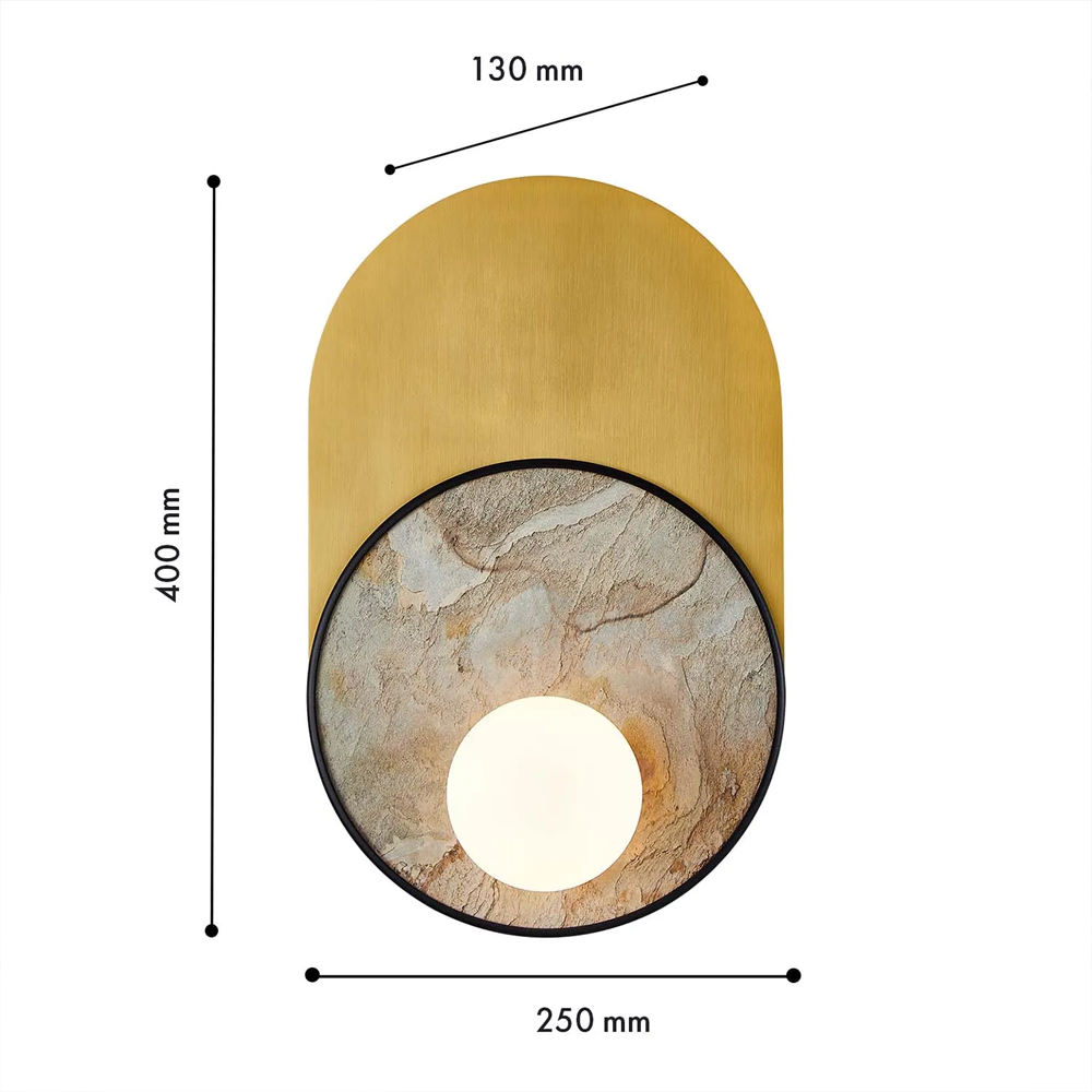 Бра с каменным диском в металлической раме Sandstone Painting в Липецке