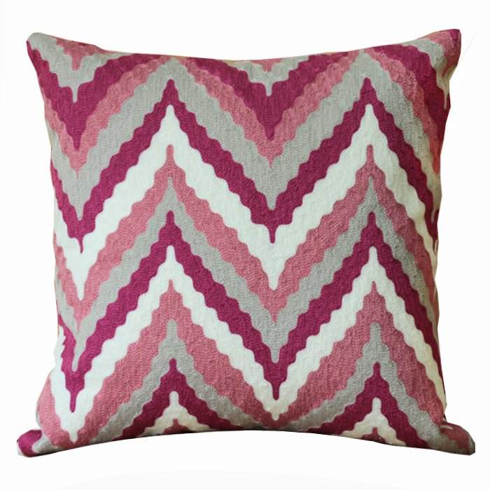 Декоративная подушка Pink Zigzag Розовый (Rose) Декоративная подушка Pink Zigzag Розовый (Rose) в Липецке | Loft Concept