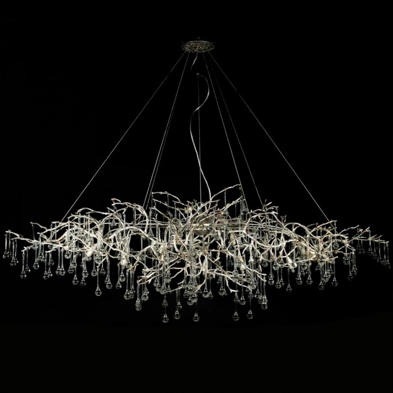 Люстра Crystal Drops bright Silver Серебряный Люстра Crystal Drops bright Silver Серебряный в Липецке | Loft Concept