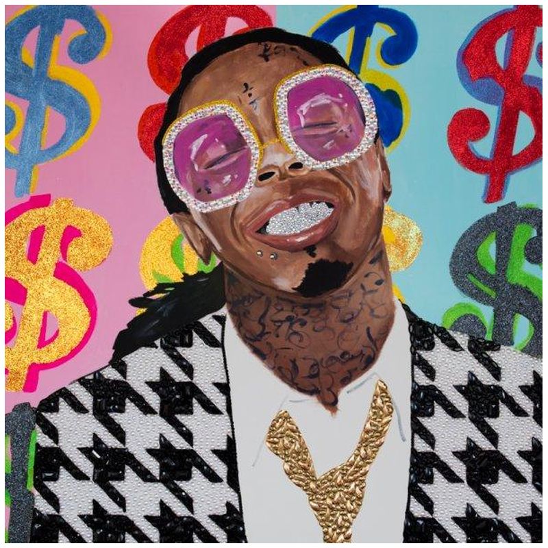Картина Lil Wayne with Money Background, And Houndstooth Jacket Мульти Картина Lil Wayne with Money Background, And Houndstooth Jacket Мульти в Липецке | Loft Concept