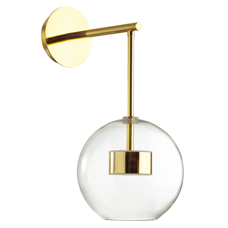 Бра Transparent Bubble Sconce gold Прозрачный Глянцевое золото Бра Transparent Bubble Sconce gold Прозрачный Глянцевое золото в Липецке | Loft Concept