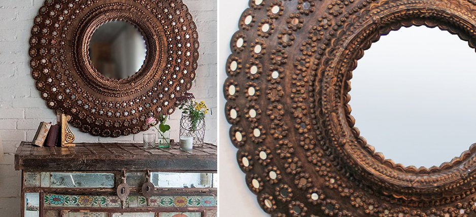Зеркало Peacock Mirrors circle Restoration Hardware Зеркало Peacock Mirrors circle Restoration Hardware - Loft-Concept в Липецке
