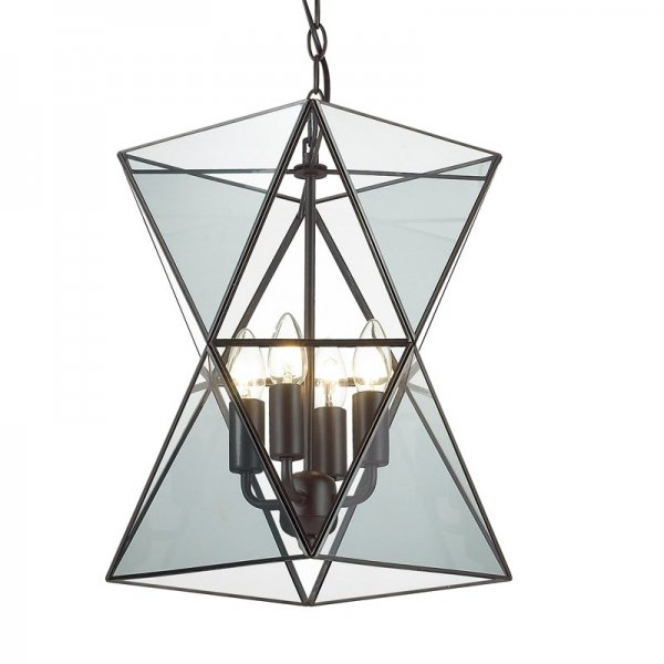 Люстра PolyPyramid Glass Pendant 4 Прозрачный Люстра PolyPyramid Glass Pendant 4 Прозрачный в Липецке | Loft Concept