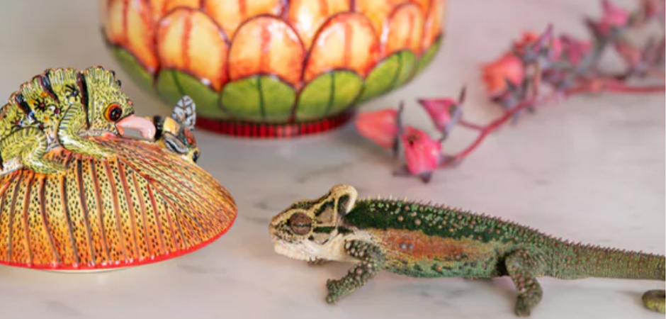 Шкатулка Хамелеон Chameleon on Floral Box Шкатулка Хамелеон Chameleon on Floral Box - Loft-Concept в Липецке