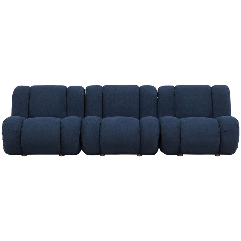Модульный диван Erasmus Modular Sofa Blue Синий Коричневый Модульный диван Erasmus Modular Sofa Blue Синий Коричневый в Липецке | Loft Concept