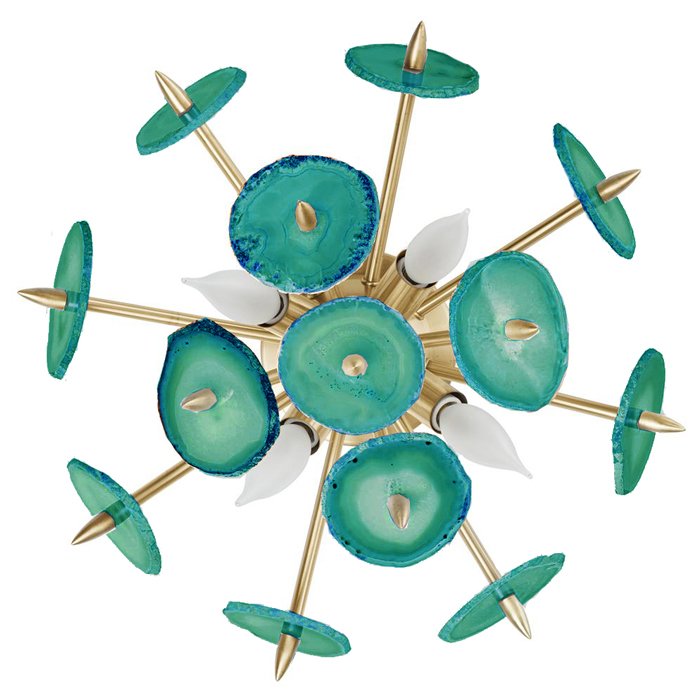 Бра Emporium Green Agate Burst Sconce Brass Латунь Бирюзовый Бра Emporium Green Agate Burst Sconce Brass Латунь Бирюзовый в Липецке | Loft Concept