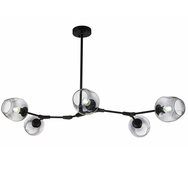 Люстра Branching Bubble Chandelier 5 black Черный Дымчатый (Smoke) Люстра Branching Bubble Chandelier 5 black Черный Дымчатый (Smoke) в Липецке | Loft Concept