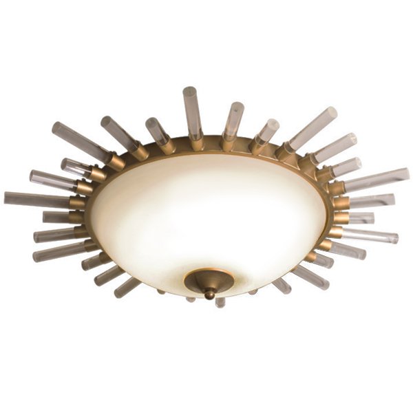 Сeiling light Sunburst Латунь Прозрачный белый Сeiling light Sunburst Латунь Прозрачный белый в Липецке | Loft Concept