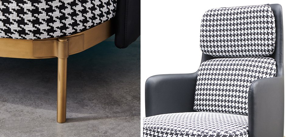Кресло Pied de poule Gray high Armchair Кресло Pied de poule Gray high Armchair - Loft-Concept в Липецке