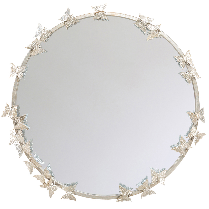Зеркало Butterflies Circle Silver Mirror  в Липецке | Loft Concept 