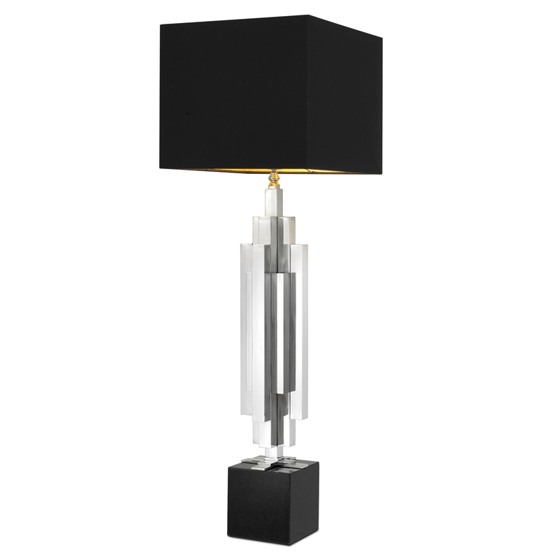 Настольная лампа Eichholtz Table Lamp Ellis Никель Черный Настольная лампа Eichholtz Table Lamp Ellis Никель Черный в Липецке | Loft Concept