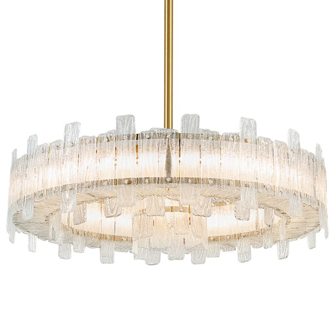 Люстра Circle Cogs Frosty Glass Золотой Белый Люстра Circle Cogs Frosty Glass Золотой Белый в Липецке | Loft Concept