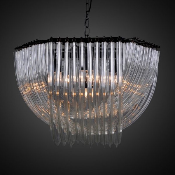 Люстра Retro Frozen Glass Chandelier 66 Черный Люстра Retro Frozen Glass Chandelier 66 Черный в Липецке | Loft Concept
