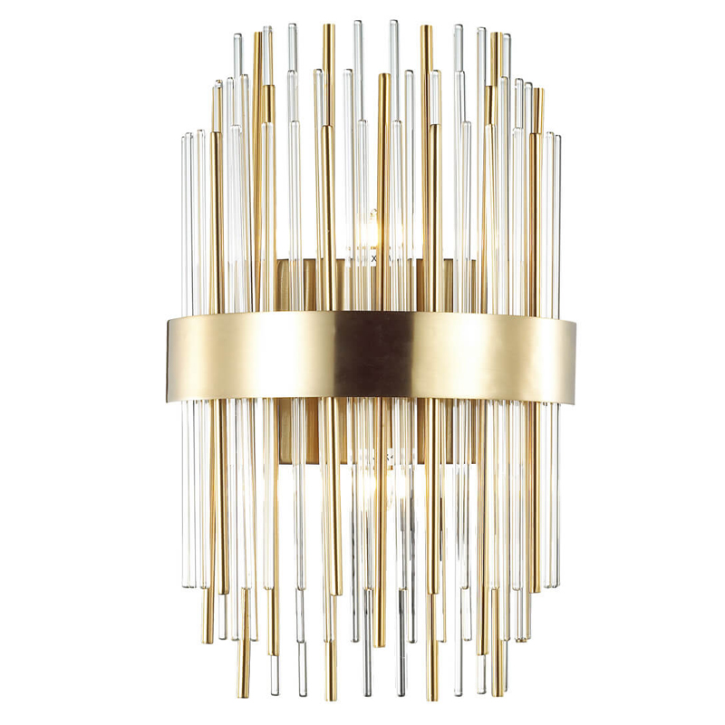 Бра Glass Stripes In The Belt Sconce Прозрачный Глянцевое золото Бра Glass Stripes In The Belt Sconce Прозрачный Глянцевое золото в Липецке | Loft Concept