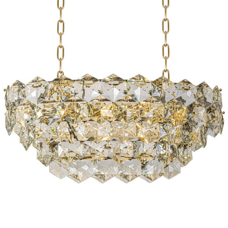 Люстра Tiers Crystal Light Chandelier 82 Золотой Прозрачное Стекло Люстра Tiers Crystal Light Chandelier 82 Золотой Прозрачное Стекло в Липецке | Loft Concept