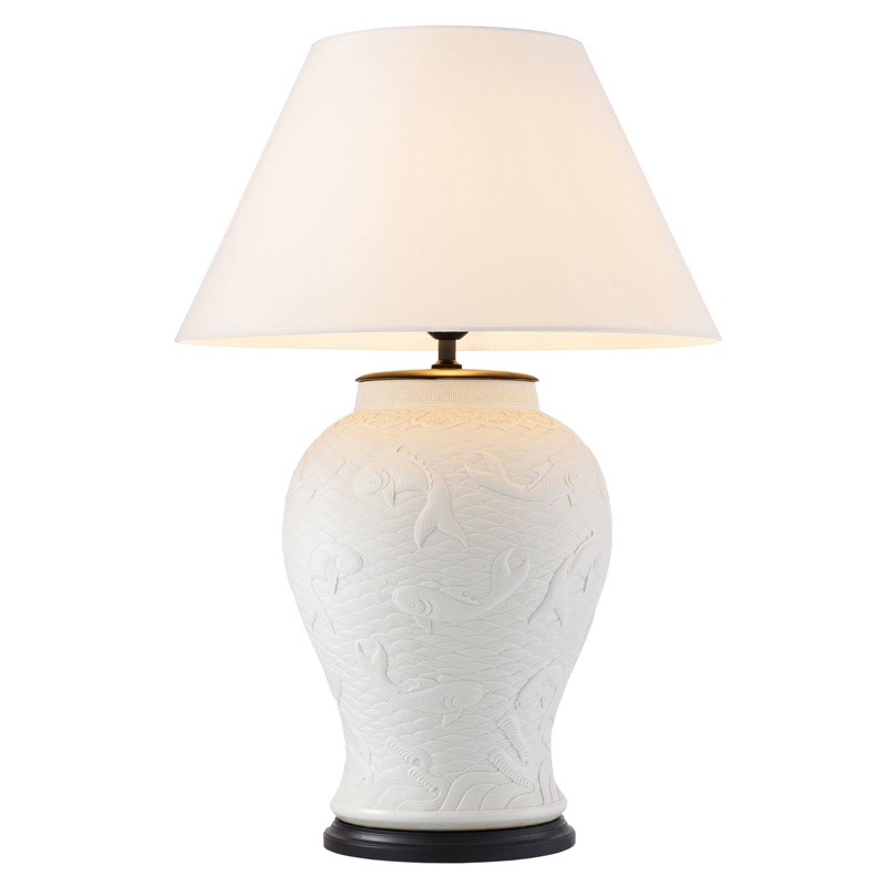 Настольная лампа Eichholtz Table Lamp Dupoint Белый Черный Настольная лампа Eichholtz Table Lamp Dupoint Белый Черный в Липецке | Loft Concept