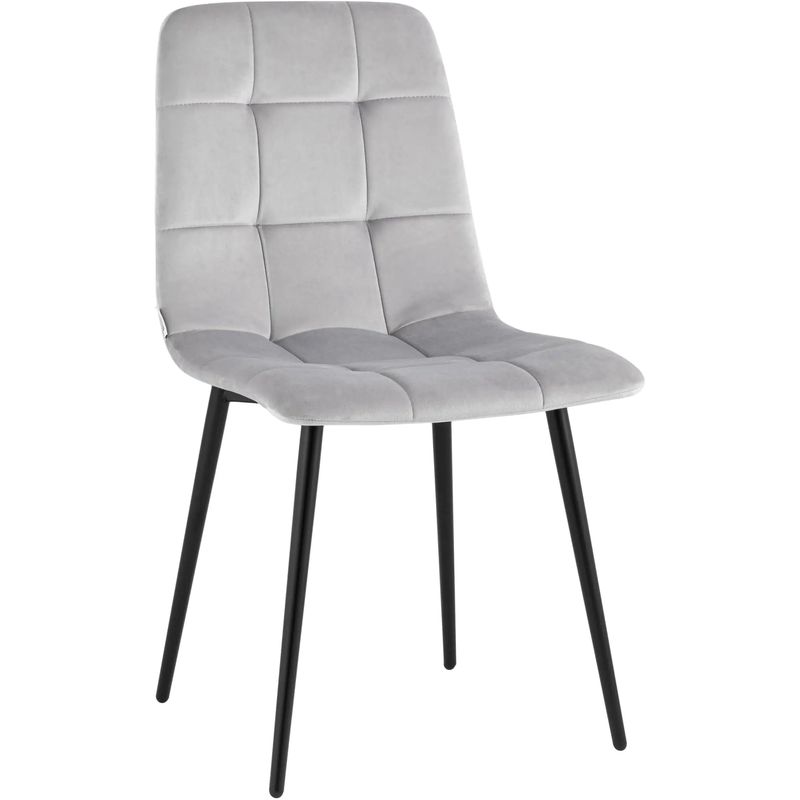 Стул NANCY Chair Молочный Велюр Молочный Черный Стул NANCY Chair Молочный Велюр Молочный Черный в Липецке | Loft Concept