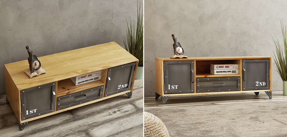 ТВ-тумба Loft Metal and Wood Double - Loft-Concept в Липецке