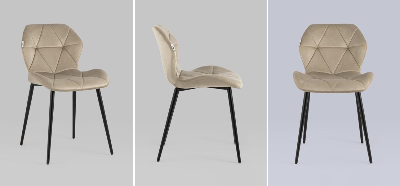 Стул Jeroen Chair II Бежевый Велюр - фото