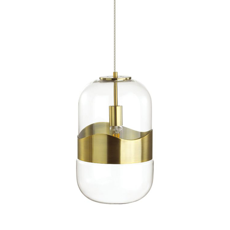 Подвесной светильник Igon Gold Hanging Lamp Золотой Прозрачный Подвесной светильник Igon Gold Hanging Lamp Золотой Прозрачный в Липецке | Loft Concept
