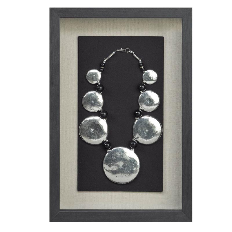 Панно Necklace Wall Accessory III Черный Серебряный Панно Necklace Wall Accessory III Черный Серебряный в Липецке | Loft Concept