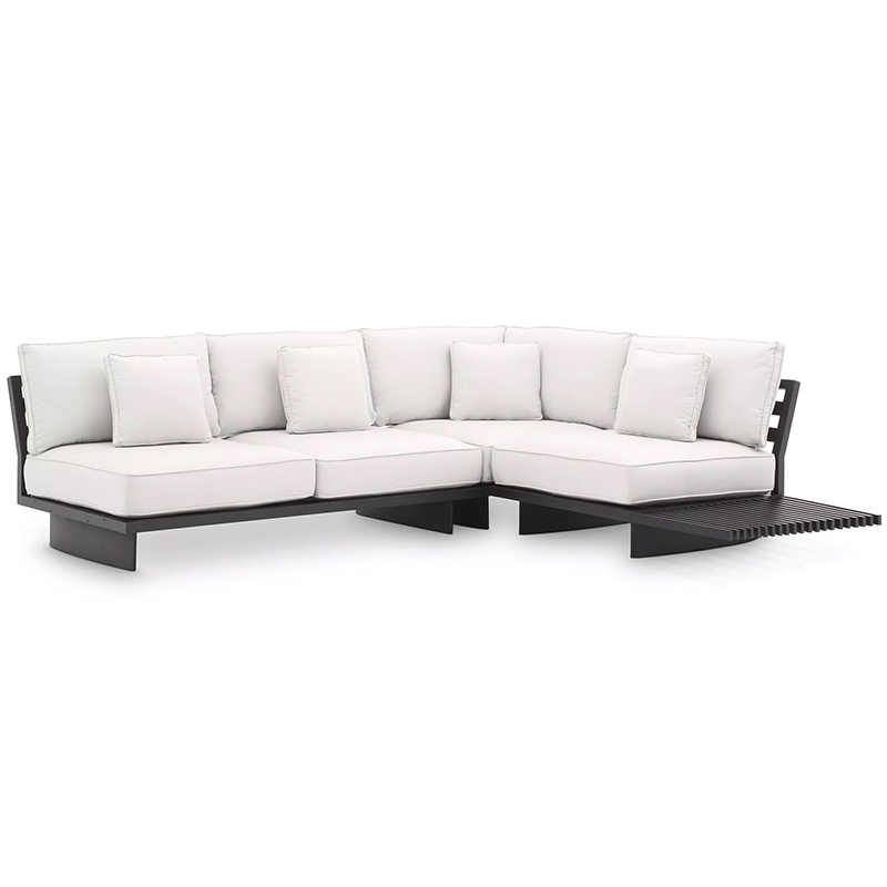 Модульный диван Eichholtz Sofa Royal Palm Белый Черный Черный Белый Модульный диван Eichholtz Sofa Royal Palm Белый Черный Черный Белый в Липецке | Loft Concept