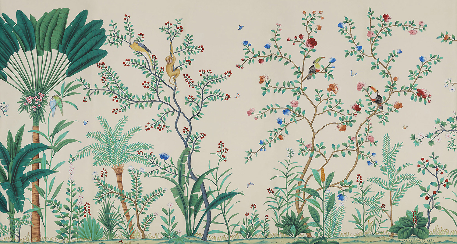 Обои ручная роспись Amazonia Satin Grey - фото