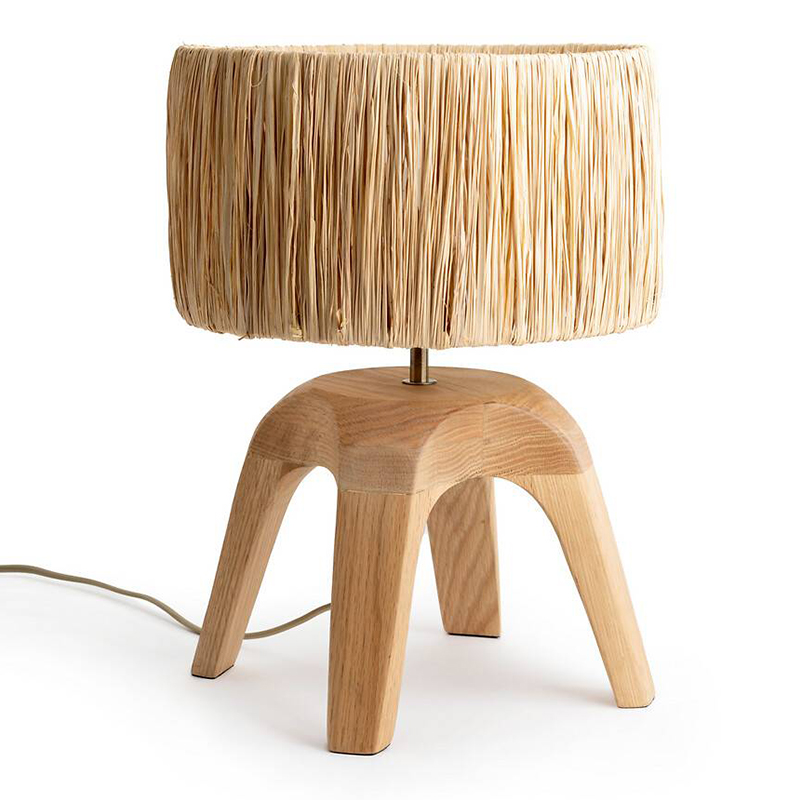 Настольная лампа Sander Wicker 4 legs Древесина Настольная лампа Sander Wicker 4 legs Древесина в Липецке | Loft Concept