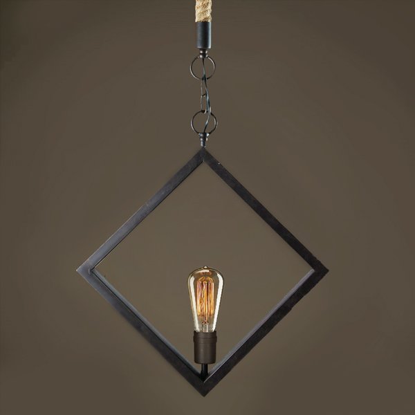 Подвесной светильник Romb Loft Rope Light Коричневый Подвесной светильник Romb Loft Rope Light Коричневый в Липецке | Loft Concept