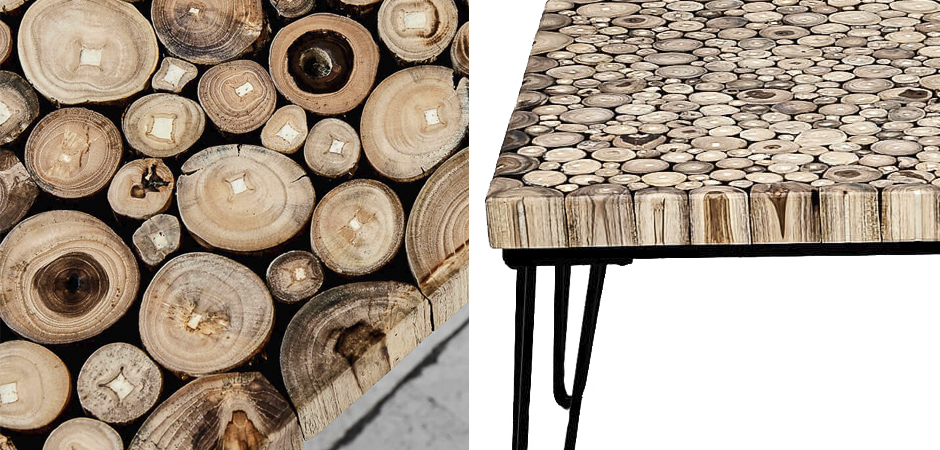 Кофейный стол Tree Cuts square coffee table Кофейный стол Tree Cuts square coffee table - Loft-Concept в Липецке