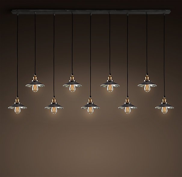 Люстра Loft Cone Pendant Reflector 9 Line Черный Люстра Loft Cone Pendant Reflector 9 Line Черный в Липецке | Loft Concept