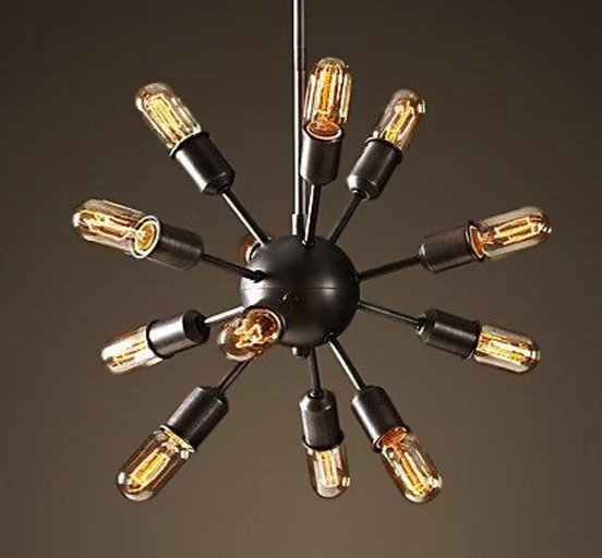 Люстра Loft Industrial Sputnik Chandelier 50 12 Черный Люстра Loft Industrial Sputnik Chandelier 50 12 Черный в Липецке | Loft Concept