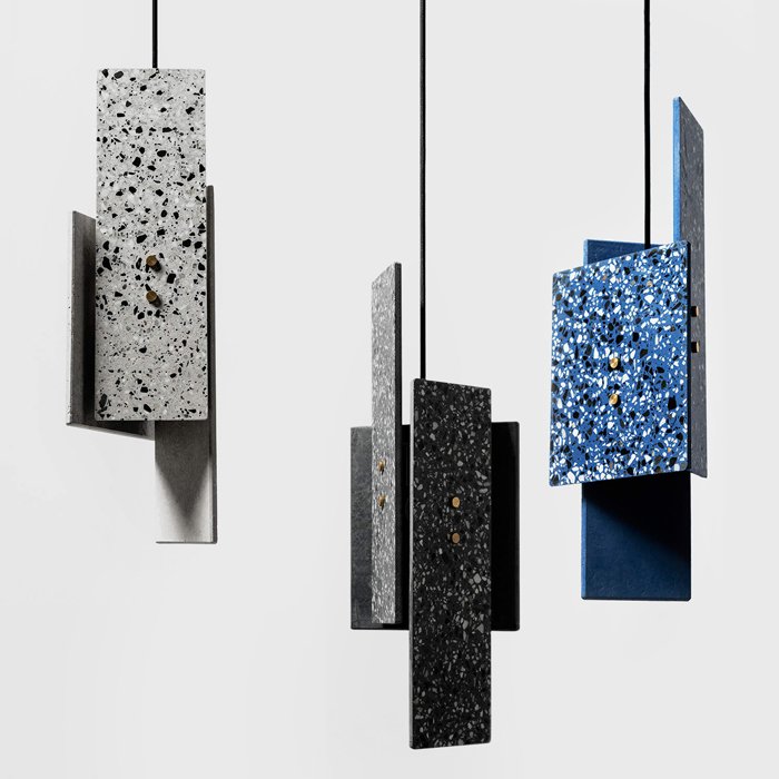 Подвесной светильник Granite Pendant Черный Синий Серый Подвесной светильник Granite Pendant Черный Синий Серый в Липецке | Loft Concept