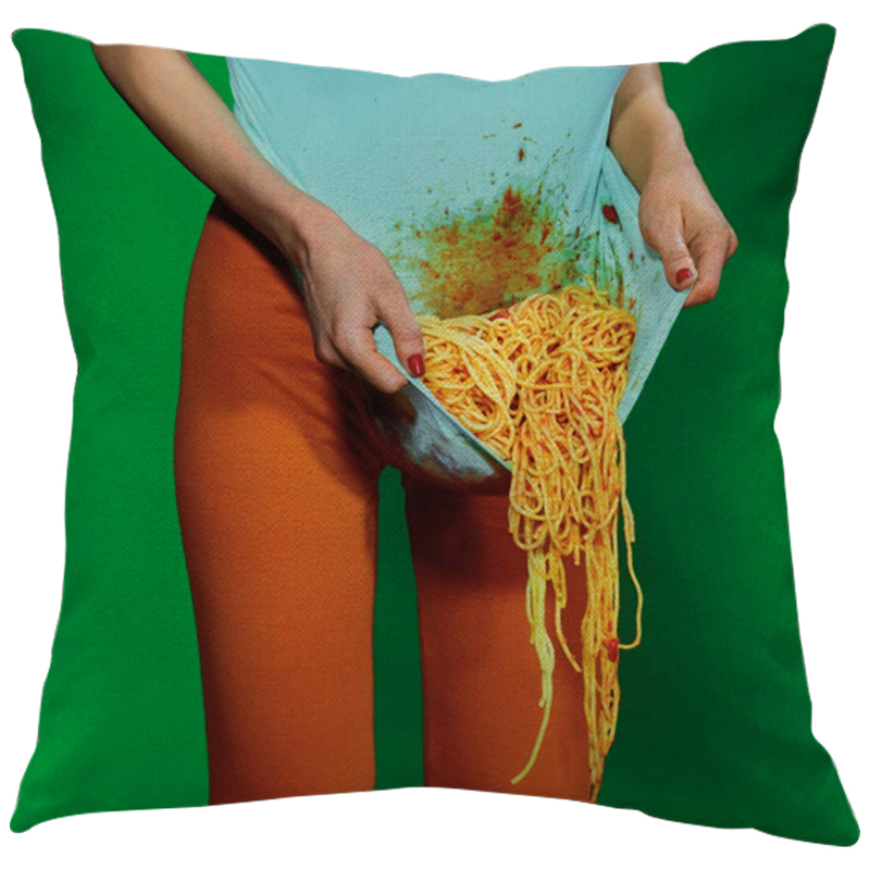 Декоративная подушка Seletti Cushion Courtesy Зеленый Бирюзовый Оранжевый Мульти Декоративная подушка Seletti Cushion Courtesy Зеленый Бирюзовый Оранжевый Мульти в Липецке | Loft Concept