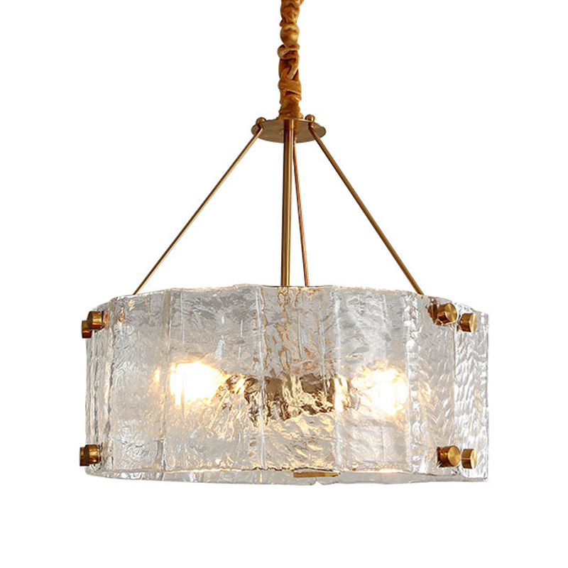 Люстра Portsmouth Glass Chandelier Латунь Прозрачный Люстра Portsmouth Glass Chandelier Латунь Прозрачный в Липецке | Loft Concept