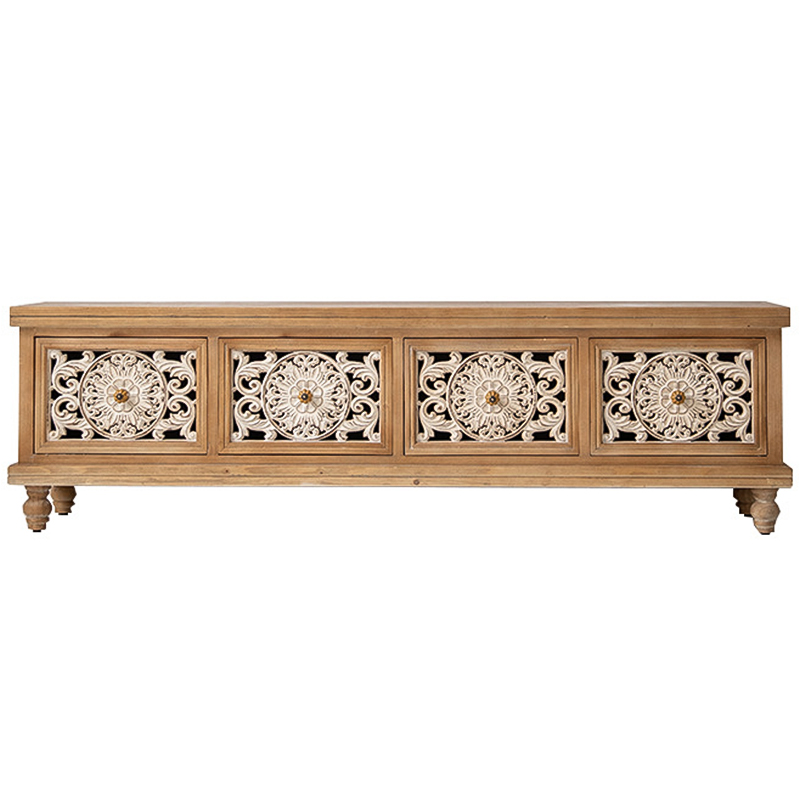 ТВ-тумба Leblanc Provence TV Stand Бежевый Древесина ТВ-тумба Leblanc Provence TV Stand Бежевый Древесина в Липецке | Loft Concept