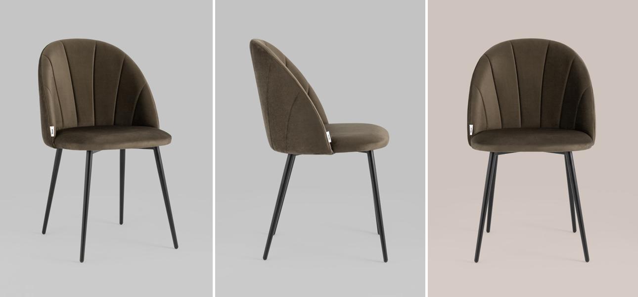 Стул Balsari S Chair Коричневый велюр - фото