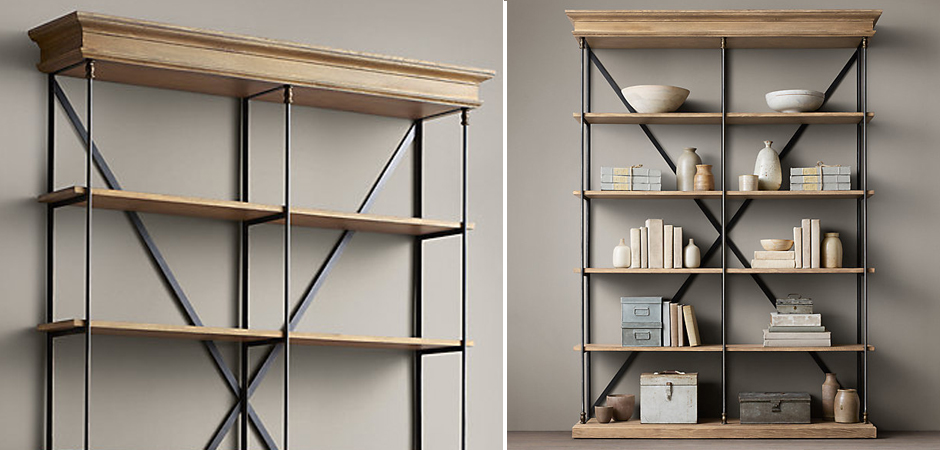 Стеллаж RH Old Oak Double Стеллаж RH Old Oak Double - Loft-Concept в Липецке