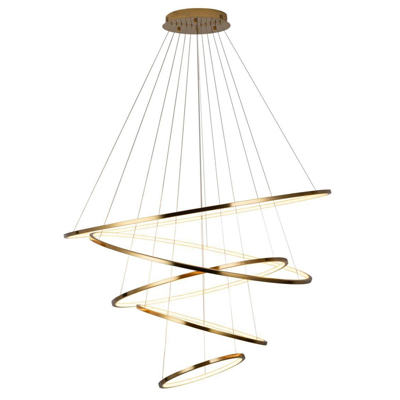 Люстра Ring Horizontal Quintet gold Золотой Люстра Ring Horizontal Quintet gold Золотой в Липецке | Loft Concept