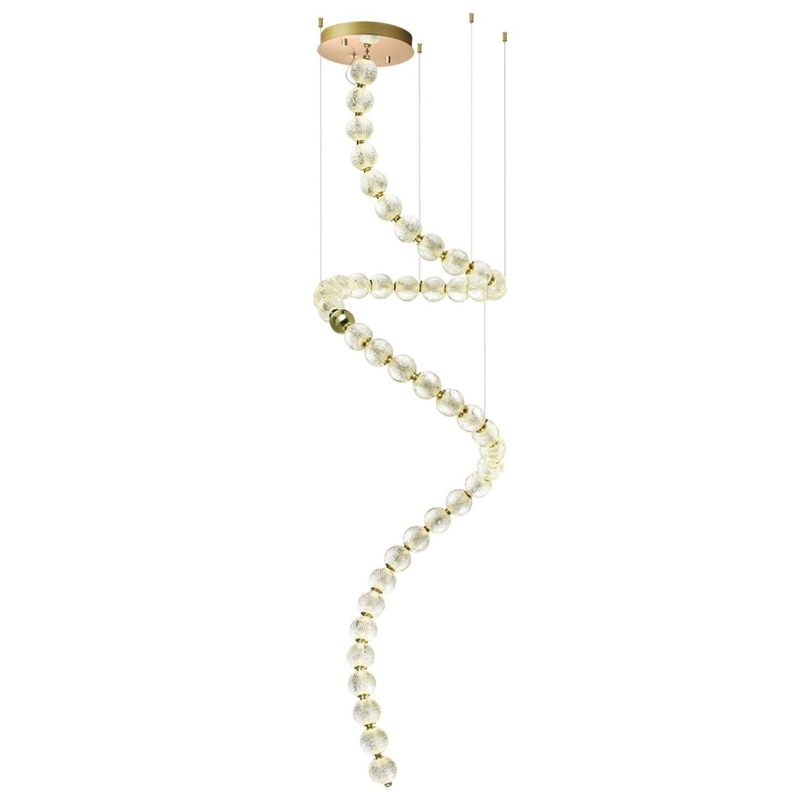 Большая светодиодная люстра Crystal Globule Spiral Золото Золотой Прозрачный Большая светодиодная люстра Crystal Globule Spiral Золото Золотой Прозрачный в Липецке | Loft Concept