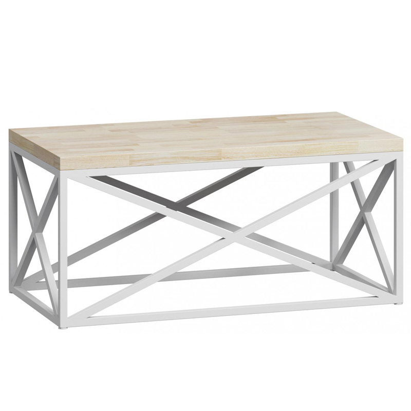 Кофейный стол Industrial Oak Geometric Coffee Table white Белый Кофейный стол Industrial Oak Geometric Coffee Table white Белый в Липецке | Loft Concept