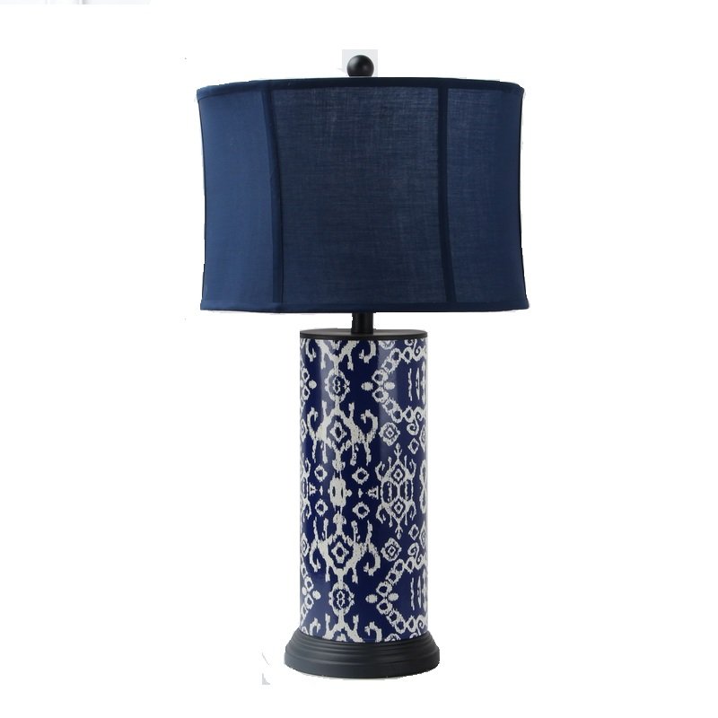 Настольная лампа Deep Blue Table Lamp Синий Белый Настольная лампа Deep Blue Table Lamp Синий Белый в Липецке | Loft Concept