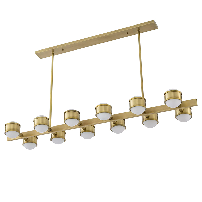 Люстра Eichholtz Chandelier Aldo Brass Латунь Белый Люстра Eichholtz Chandelier Aldo Brass Латунь Белый в Липецке | Loft Concept