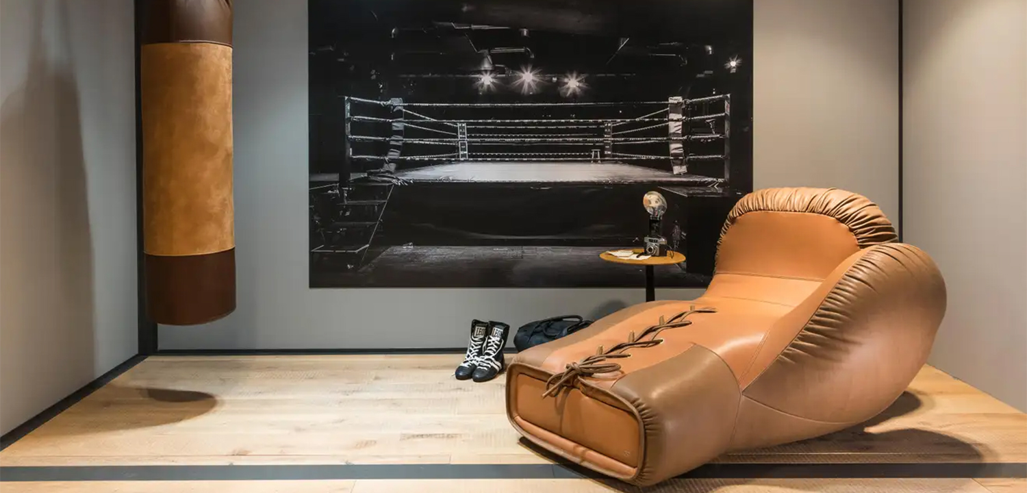 Кушетка Дизайнерская в форме Боксерской Перчатки Vintage De Sede boxing glove sectional sofa I - фото