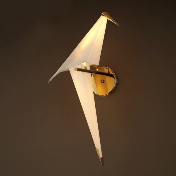 Бра Origami Bird Bra Бежево-серый Золотой Бра Origami Bird Bra Бежево-серый Золотой в Липецке | Loft Concept