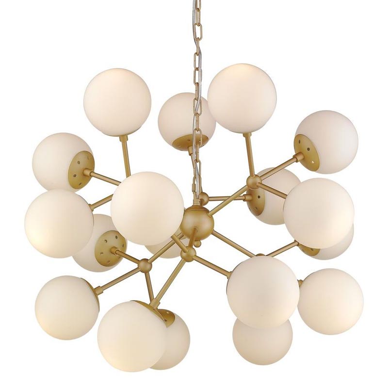 Люстра Berries Chandelier white matt 75 Золотой Белое матовое стекло Люстра Berries Chandelier white matt 75 Золотой Белое матовое стекло в Липецке | Loft Concept
