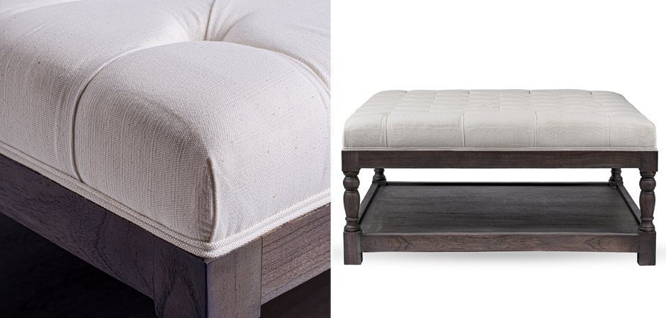Оттоманка Coffee Table Ottoman linen and oak wood Оттоманка Coffee Table Ottoman linen and oak wood - Loft-Concept в Липецке