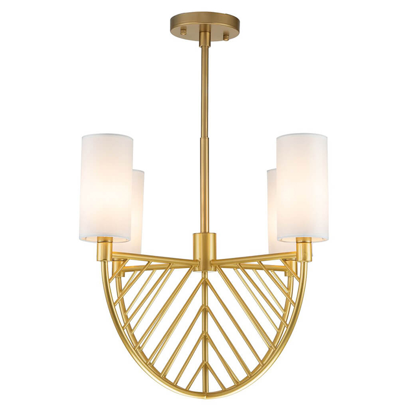 Люстра Arch Lattice Chandelier 4 матовое золото Белый Люстра Arch Lattice Chandelier 4 матовое золото Белый в Липецке | Loft Concept