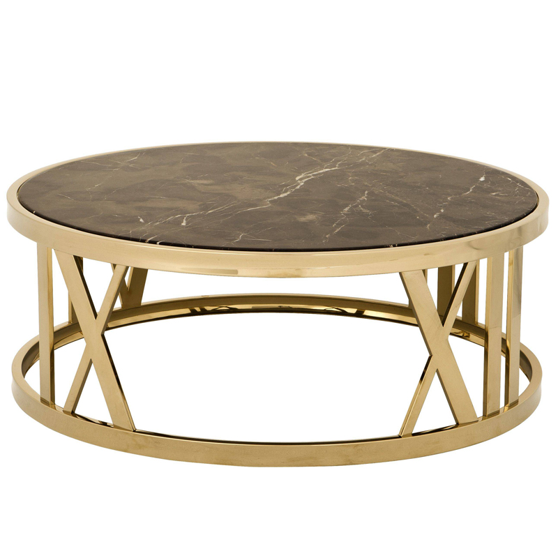 Кофейный стол Eichholtz Coffee Table Baccarat Глянцевое золото Коричневый Кофейный стол Eichholtz Coffee Table Baccarat Глянцевое золото Коричневый в Липецке | Loft Concept